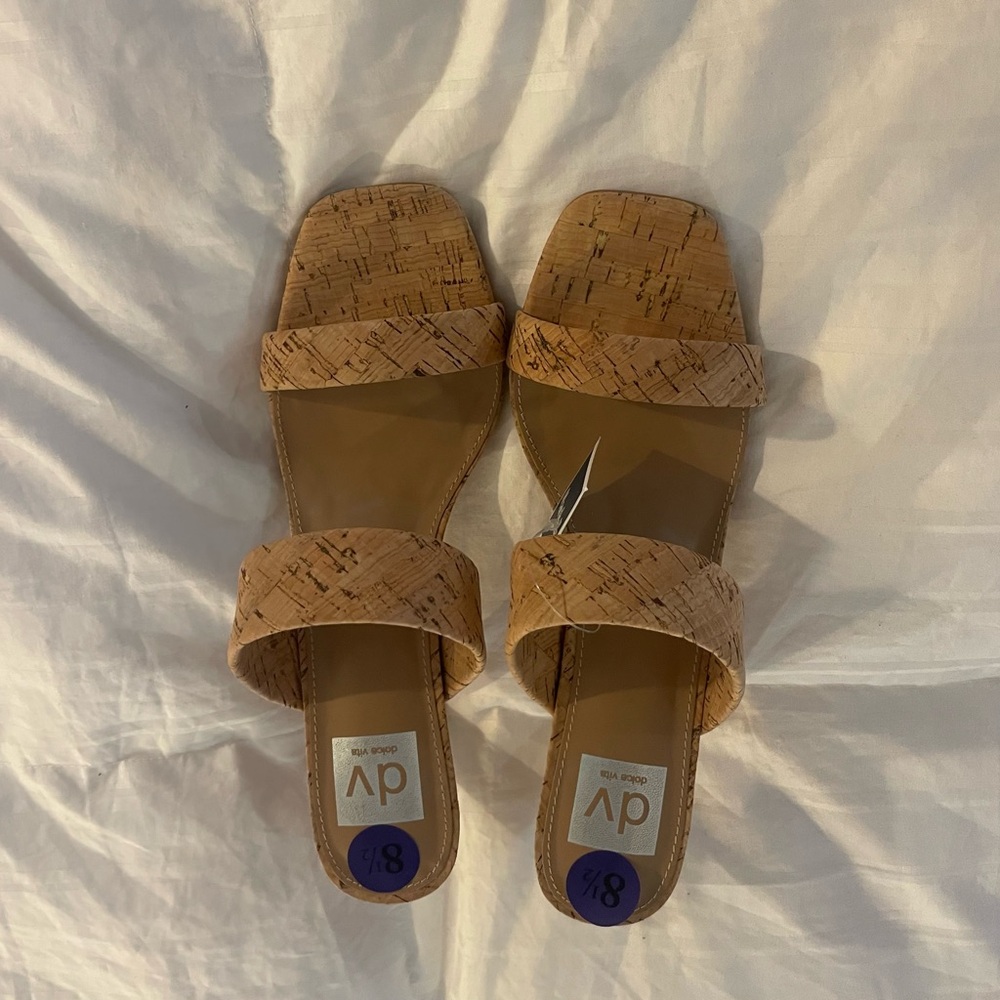 Dolce Vita Women's Cork Tan Heels/Sandals